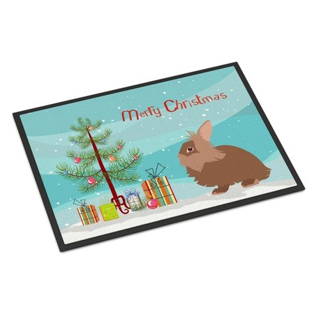 CAROLINES TREASURES Lionhead Rabbit Christmas Indoor or Outdoor Mat, 18 x 27 in. BB9327MAT
